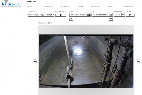 STEBAcam picture stormwater tank